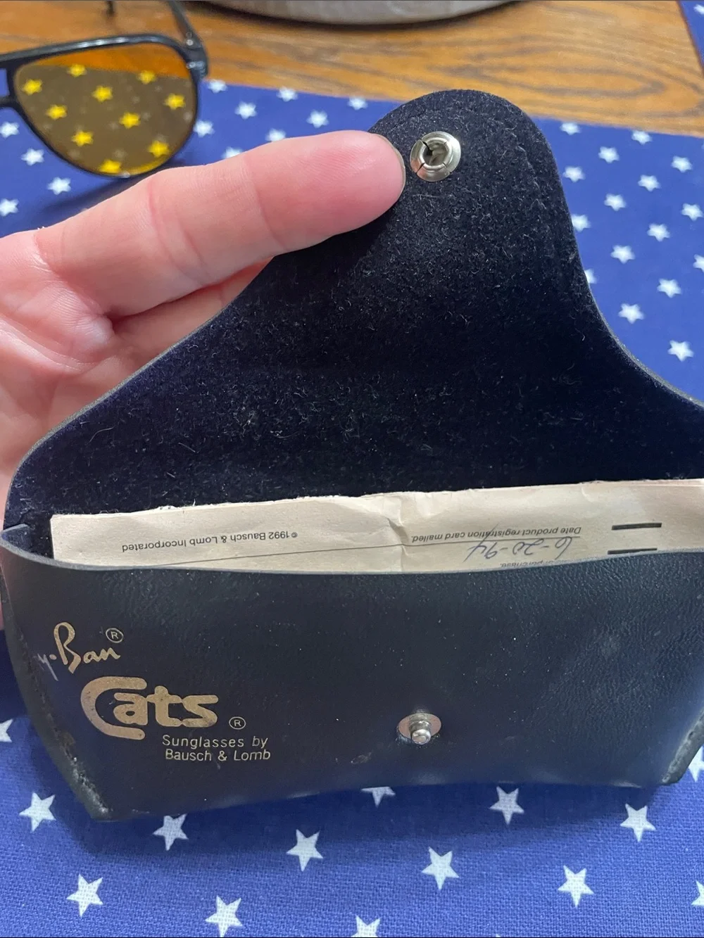 Ray-Ban vintage Cats Black Sunglasses Case